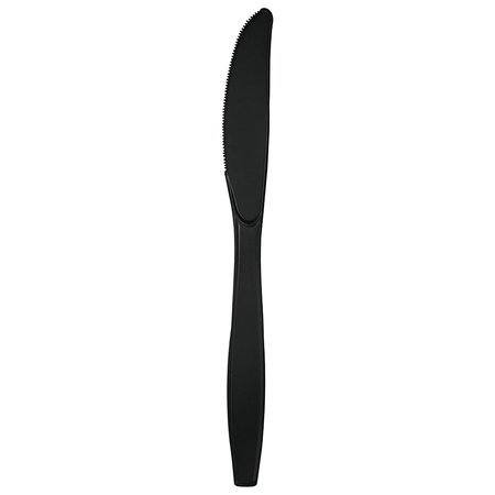 TOUCH OF COLOR Black Plastic Knives, 7.5", 600PK 010576B